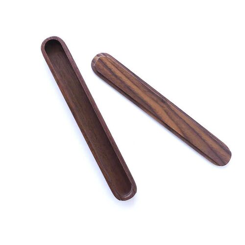 黑胡桃木筷子盒一双筷子收纳木盒高档木质首饰长条盒子小中大三款