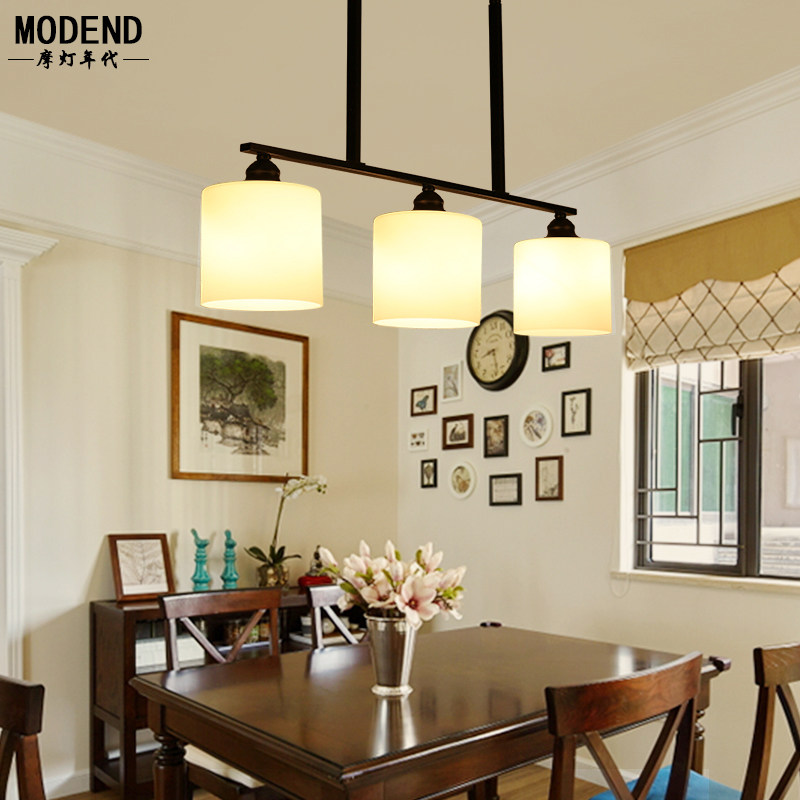 美式乡村吊灯北欧餐厅三头吧台灯欧式个性卧室创意简约艺术吊灯具