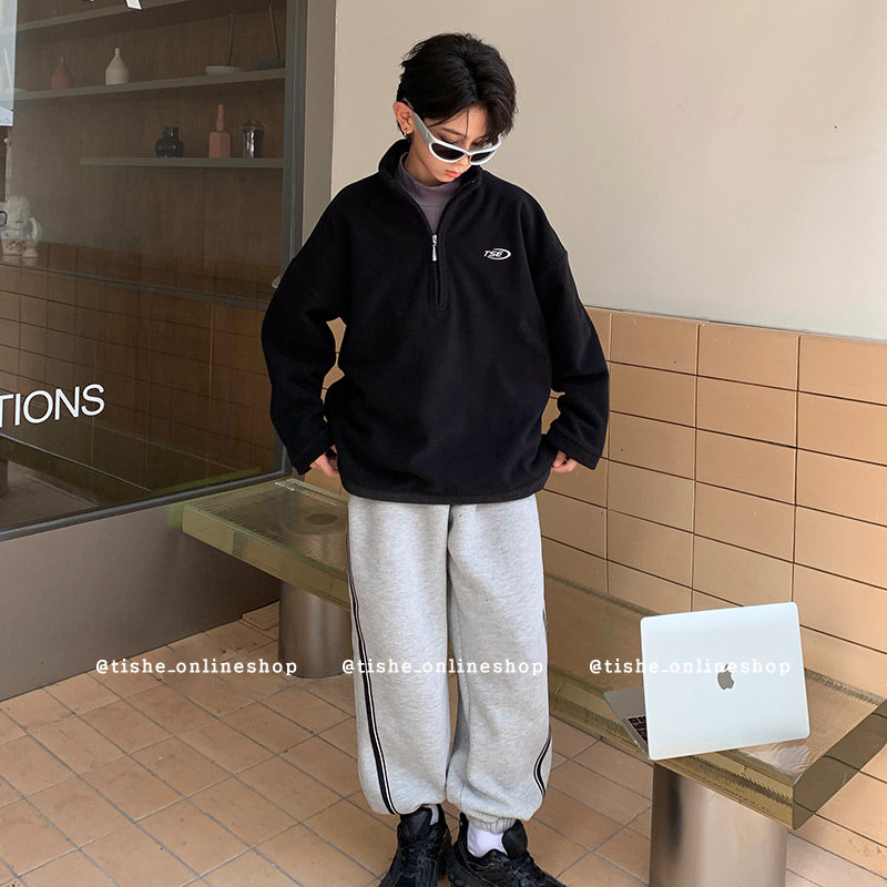 男童卫衣摇粒绒秋冬款翻领童装儿童宽松加绒上衣保暖中大童秋冬装