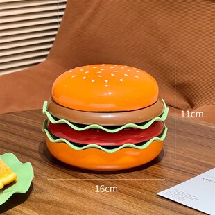 高颜值可爱汉堡包调味碟卡通酱料碟迷你小吃碟火锅蘸料碟醋碟