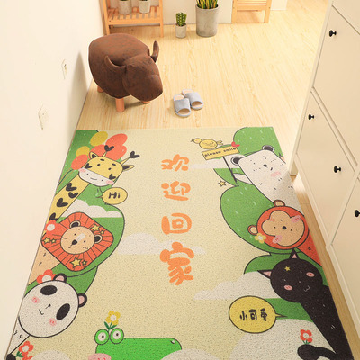 皮革入户门地垫进门脚垫地毯门垫网红卡通动物门口垫子家用可裁剪