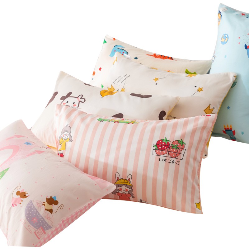 60S贡缎长绒棉 儿童枕套婴儿新生儿宝宝枕芯套 抱枕卡通枕头套