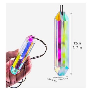 太阳捕手晶体长条棱光镜炫彩水晶立体流光彩虹光挂件阳光装饰礼物