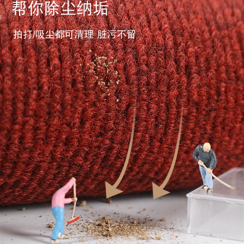 入户门垫进门地垫红色门外大门口耐脏脚垫家用喜庆可裁剪玄关地毯