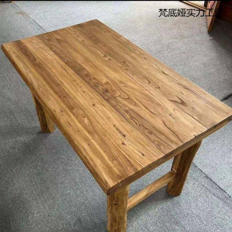 老榆木茶桌实木餐桌复古长桌办公简约书桌原木吧台民宿茶台老木板,鲜花速递/花卉仿真/绿植园艺,割草机/草坪机,淘宝优惠券,粉丝福利购,淘宝优惠卷