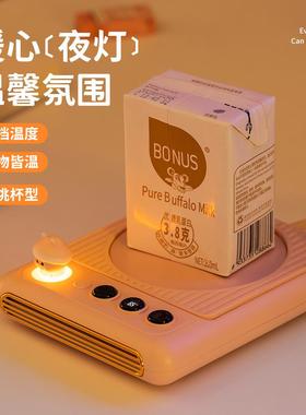 新款Q19智能恒温杯垫智能加热桌面办公室恒温加热暖杯垫热牛奶