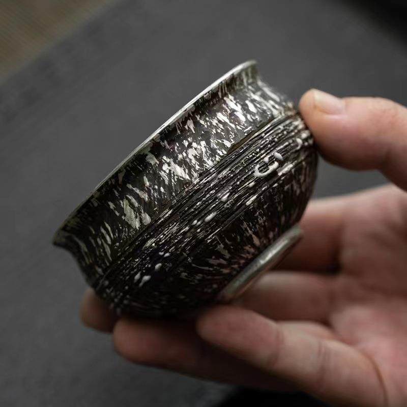 手作志野复古银彩罗汉茶杯家用鎏银杯茶盏随手礼主人手工杯子陶瓷,鲜花速递/花卉仿真/绿植园艺,割草机/草坪机,淘宝优惠券,粉丝福利购,淘宝优惠卷