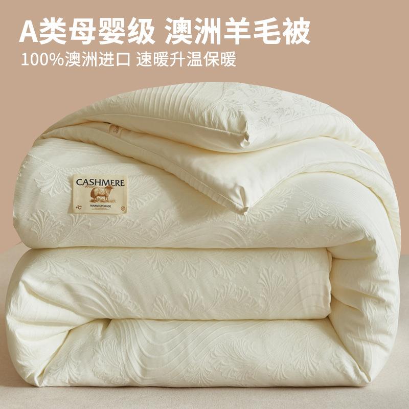 澳洲100进口羊毛被冬被棉被加厚保暖被子冬季春秋纯羊绒被芯a