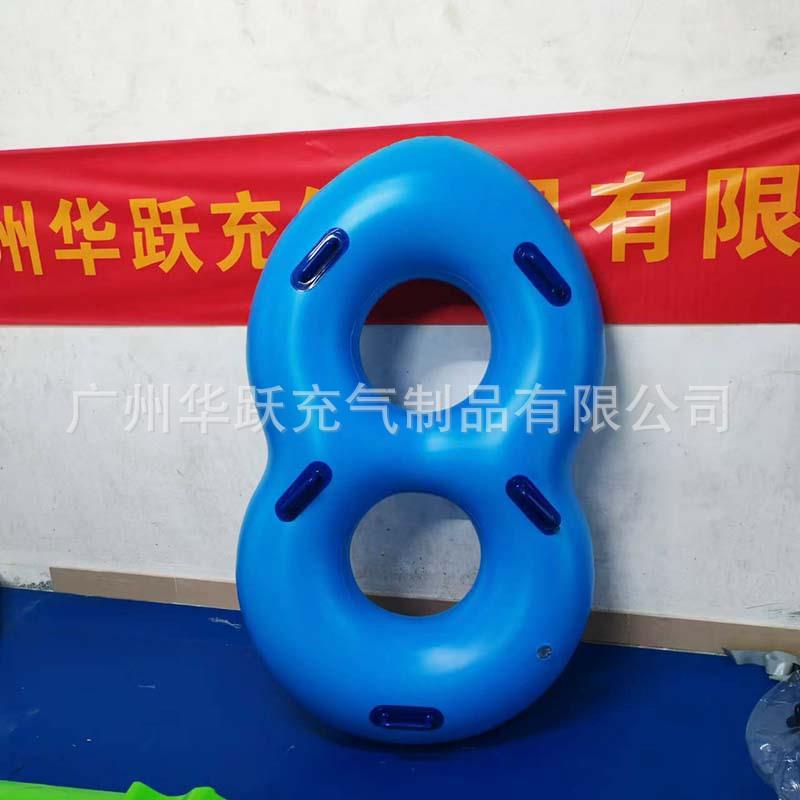新款水上加厚款充气滑水圈单人泳圈双人圈多人水上乐园设备