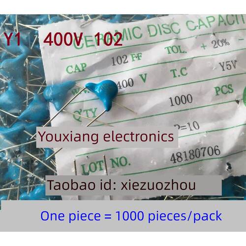 高压瓷片安规Y电容250V/400V 102M 222M 472M 脚距7.5/10MM 整包