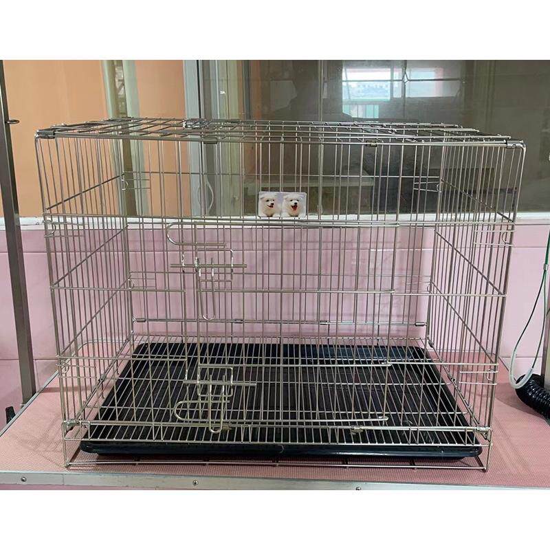 采购产品纯不锈钢宠物笼,可折叠和防锈兔子笼,猫笼用品,泰迪比