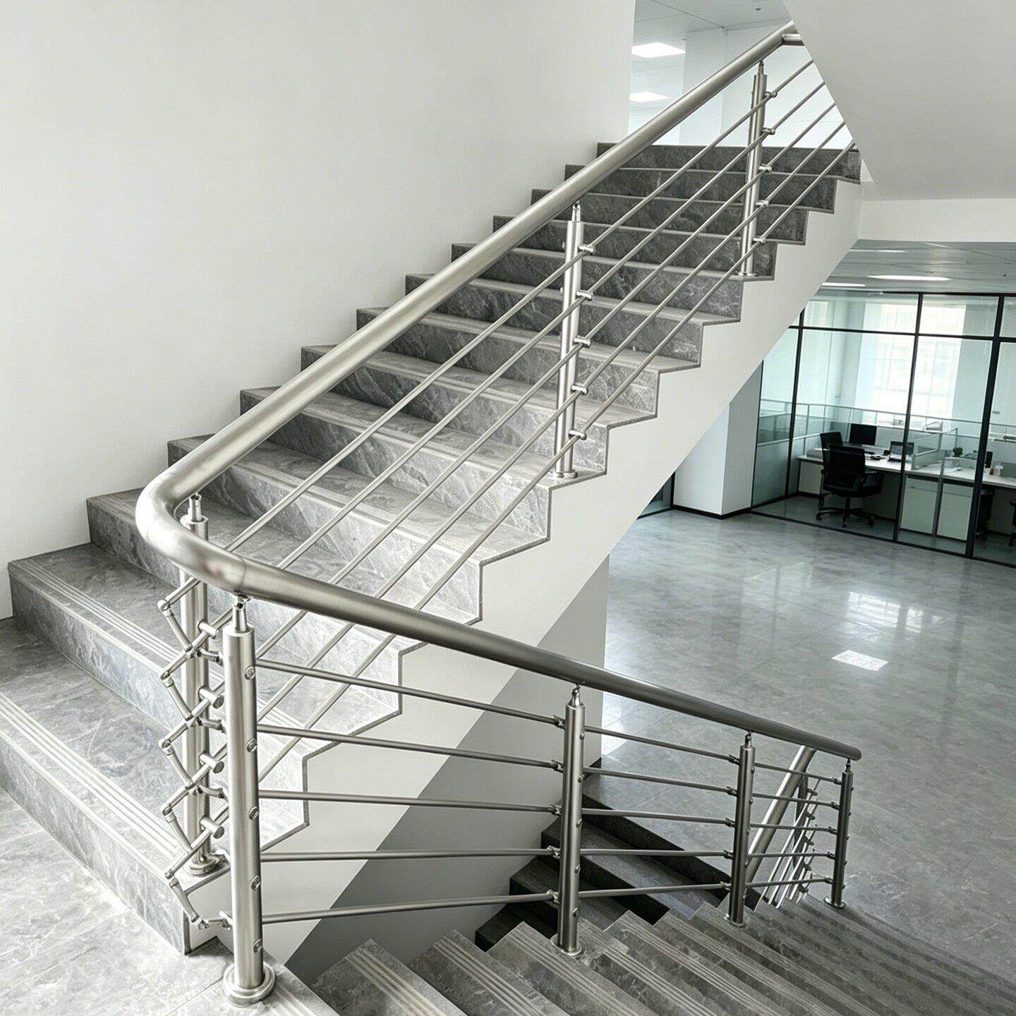 楼梯扶手农村自建房室内家用阳台栏杆不锈钢立柱自装简约楼梯护栏