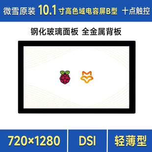 微雪 树莓派4/5 10.1寸DSI高色域触控屏 IPS显示屏 720×1280像素