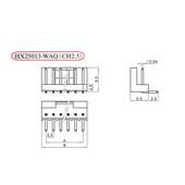 弯针座HX25013 2WAQ HXH红星接插件CH2.5 8AWAQ