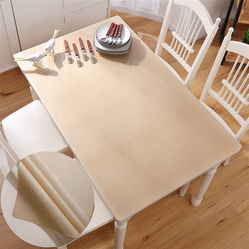 加厚PVC不透明塑胶桌布防水软质玻璃餐桌垫防烫隔热水晶板茶几垫