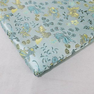 直播中国风织金提花布料仿宋锦国风织锦缎旗袍连衣裙布 200 151