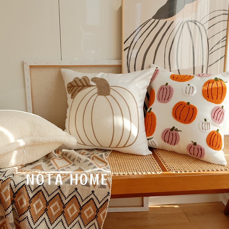 南瓜抱枕可爱靠枕客厅沙发靠垫可爱柔软车用抱枕床上女生睡觉枕套