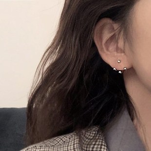 简约双耳洞短款 srrmhyn强推 耳坠 多戴法耳钉 耳环女 个性