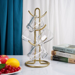 杯架马克杯咖啡杯挂架置物架水杯玻璃杯收纳架家用铁艺玄关钥匙架