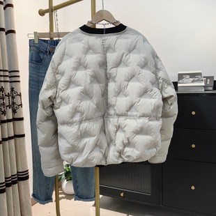 安哥拉红轻薄羽绒服女秋冬新款 设计感休闲宽松洋气保暖上衣短外套