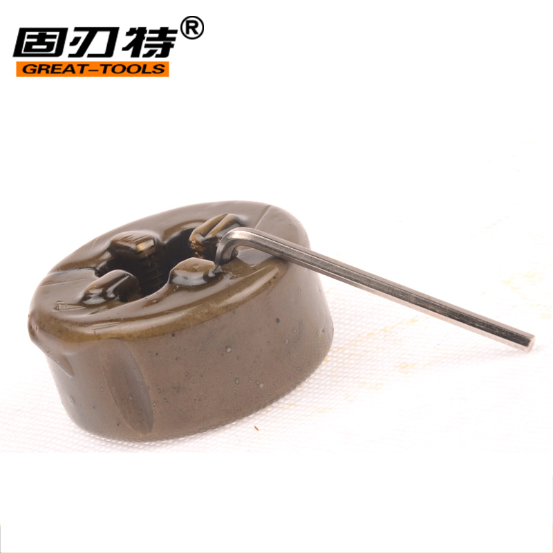 镶合金圆板牙硬质合金钨钢板牙公制G管螺纹淬火专用板牙M24 30 42