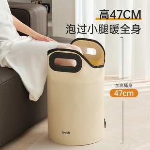 可折叠泡脚桶高深过小腿女士冬季 保温足浴桶泡脚袋 旅行出差便携式