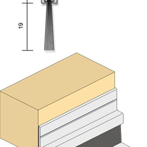 高档铝合金门挡毛刷条 密封条 自粘型门档条 毛刷式门扫 隔音门挡