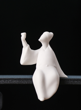 创意陶瓷古代诗人李白禅意人物无相佛小生盆景根雕中式迷你小摆件