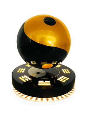 磁悬浮太极八卦球客厅玄关桌面家居办公开业摆件招财发光自转悬空