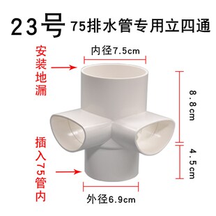 75管地漏移位器,地漏移位三通