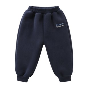 宝宝小童卫裤 右欧男童加绒长裤 儿童装 秋冬棉裤 奥粒绒一体绒 子冬装