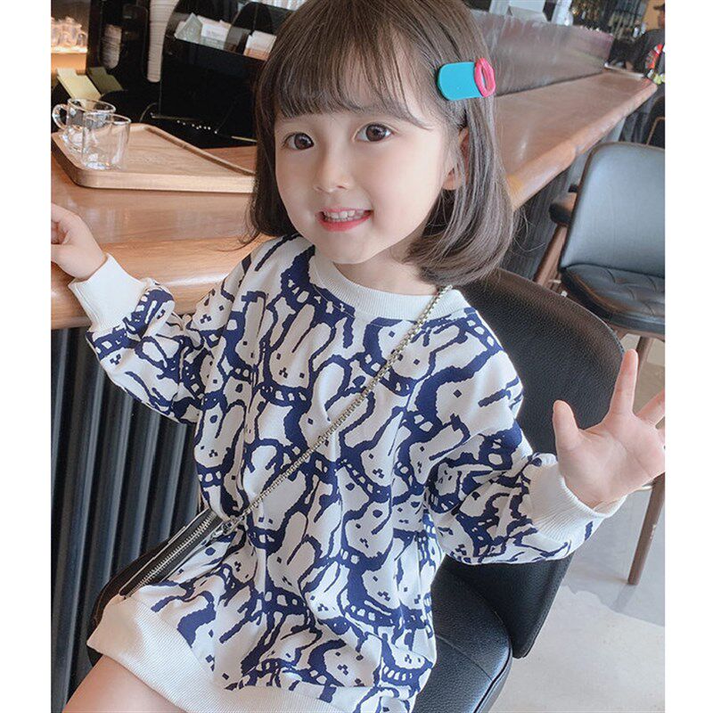 女宝宝连衣裙2025春秋季新款童装长款卫衣裙子女童洋气时髦上衣潮