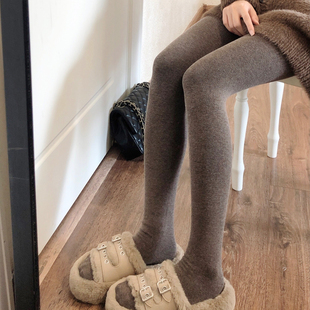 秋冬加绒加厚灰色连裤 袜女 袜保暖浅灰色打底袜显瘦竖条黑色打底裤