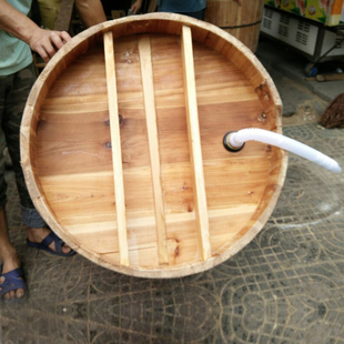 圆木桶浴桶成人儿童泡澡木桶沐浴桶盆大洗澡木桶洗浴木盆木质浴缸