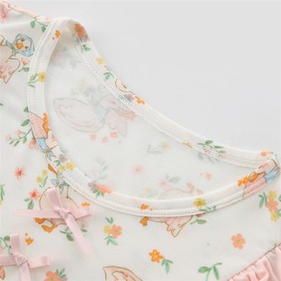 女大童A类抗菌亲子装 儿童家居服套装 2025新款 蔚未来女童睡衣夏季