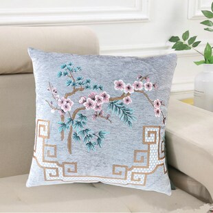 加厚雪尼尔沙发抱枕靠垫套子床头办公室可拆洗含芯方形45椅靠腰枕