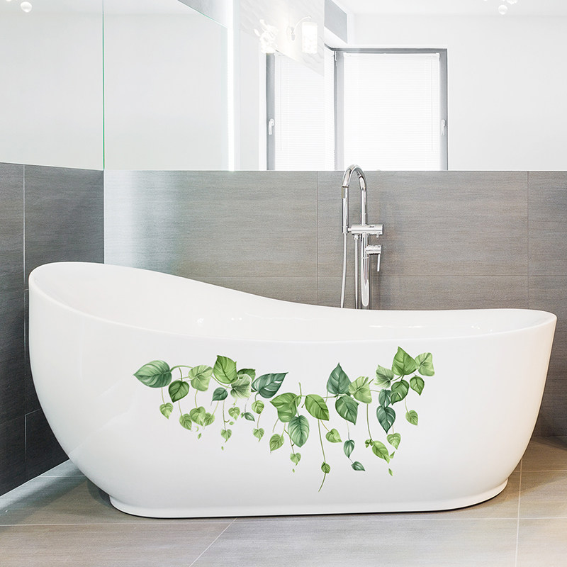 创意绿色藤蔓墙贴房间装饰贴客厅浴室美化卫生间背景清新叶子贴纸