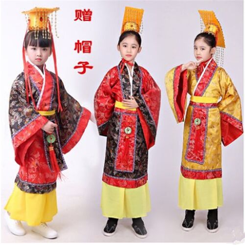 儿童皇帝古装演出服太子服汉服中国风汉唐秦始皇陛下龙袍大王服装