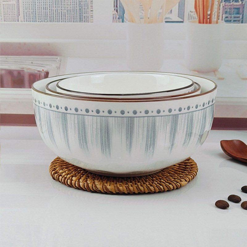 饭碗家用2025新款陶瓷米饭碗5英寸6釉下彩高颜值10个装小碗吃饭碗