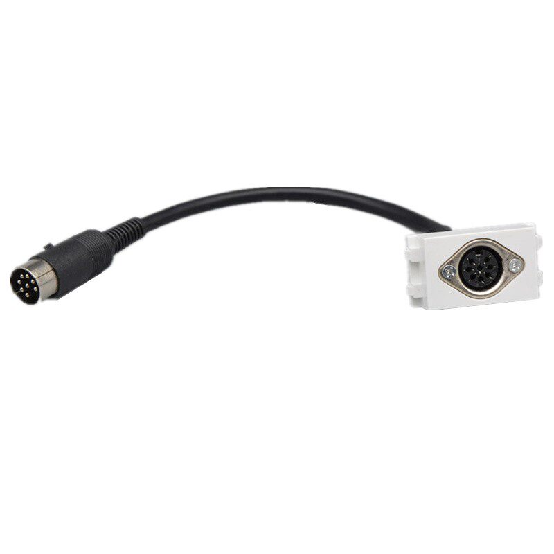 八芯会议话筒模块128型公对母手拉手会议带延长线8芯直插话筒插座