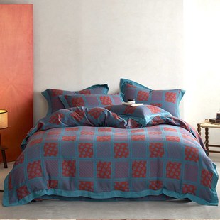 a类双层纱四件套母婴全棉亲肤高端家居新款 纯棉提花轻奢床上用品