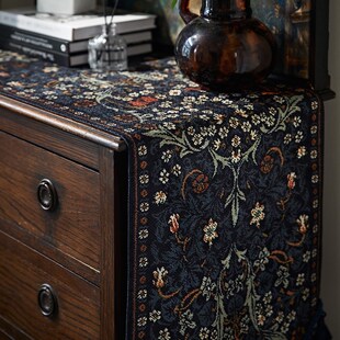 偏爱集复古高级感美式法式英伦欧式流苏餐桌玄关电视柜新中式桌旗