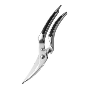 鸡骨剪大马士革强力厨房剪刀多功能烤肉剪食物剪刀家用实心不锈钢