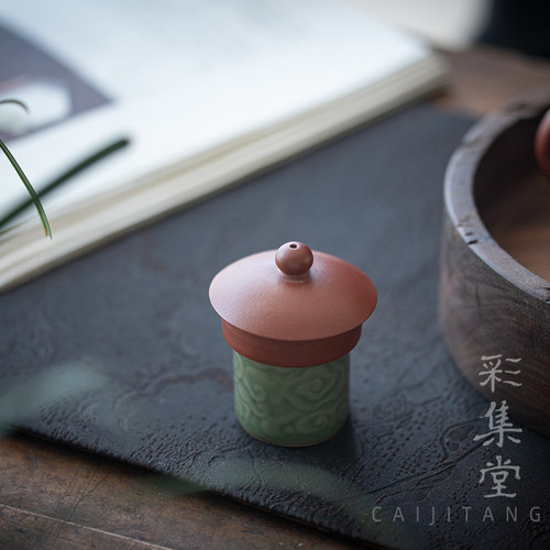 彩集堂 祥云盖置三款 茶人小物件盖柱茶盖托茶道零配