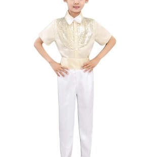 女童公主裙 初中 红歌 朗诵 大合唱民族 新款 表演 儿童合唱服