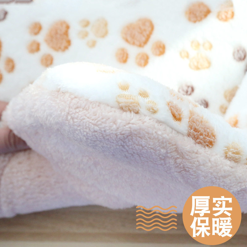 加厚毛绒垫子猫窝猫咪睡垫狗窝珊瑚绒狗毯子加棉垫子冬季保暖窝垫