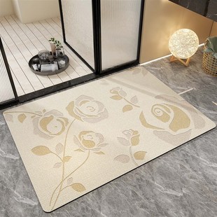 高级感硅藻泥浴室防滑垫免洗家用厕所门口垫子卫生间地垫吸水脚垫