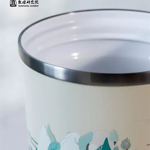 不锈钢杯子博物馆耶诞礼 可携式 敦煌研究院 山水饮陶瓷内胆保温杯