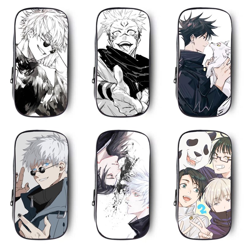 咒术回战五条悟高中初中小学生儿童文具大容量铅笔盒帆布拉链笔袋