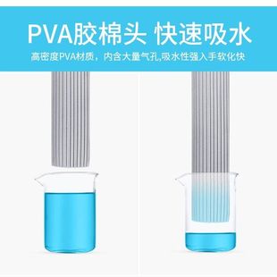 海绵头拖把头通用型海绵拖把头替换滚轮式 家用懒人免洗拖地拖把